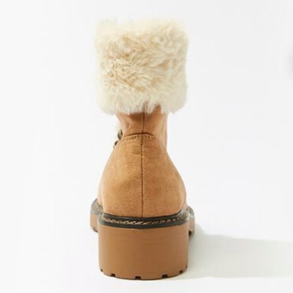 Faux Fur Trim Combat boots - Picture 4 of 6